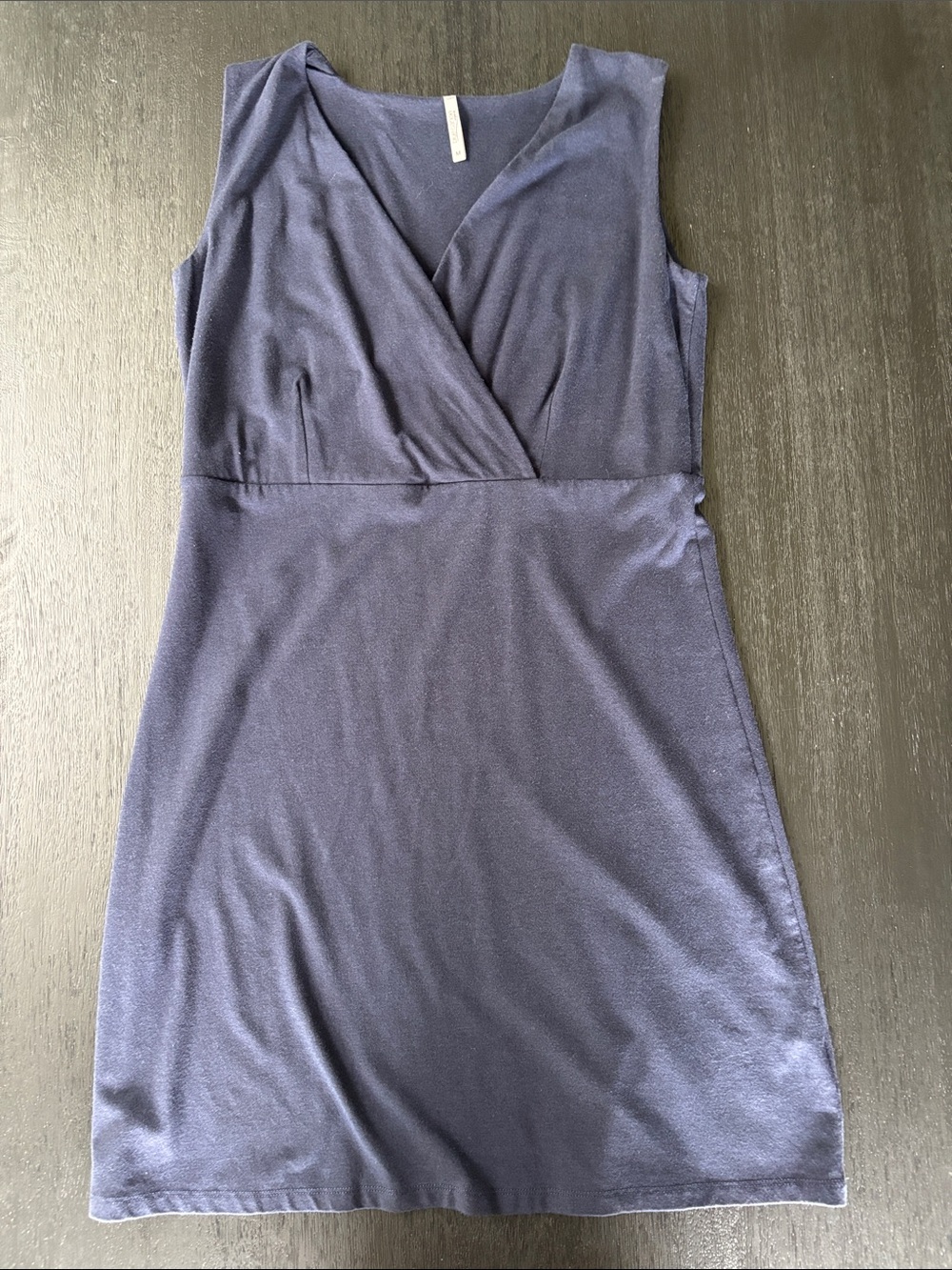Blue Canoe Organic Classic Navy Sleeveless Wrap-Front Dress